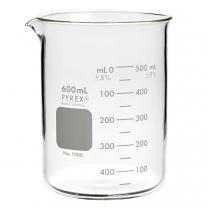 Beaker, Glass, 600mL, pk/6